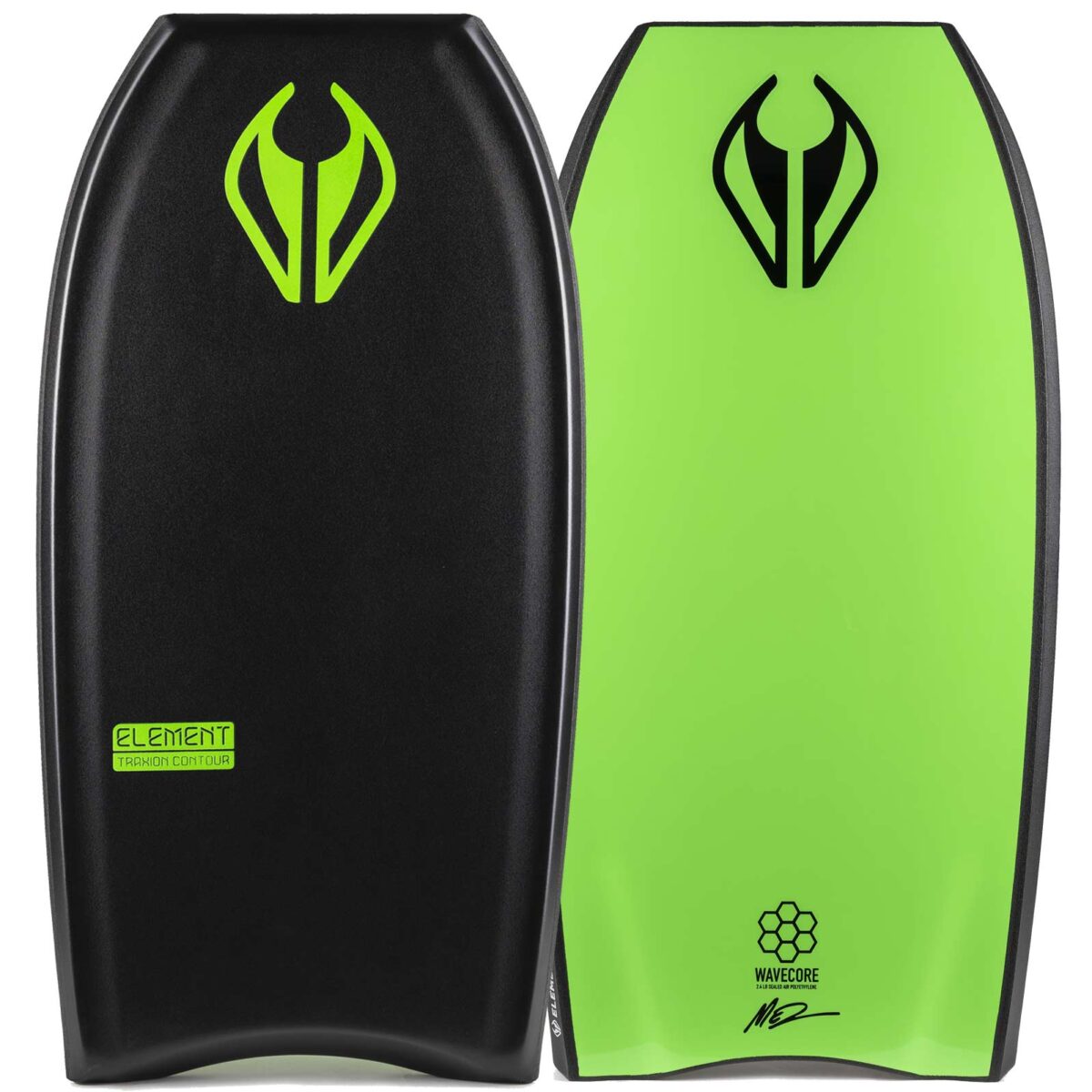 Bodyboard PE NMD ELEMENT Black- Bright Green