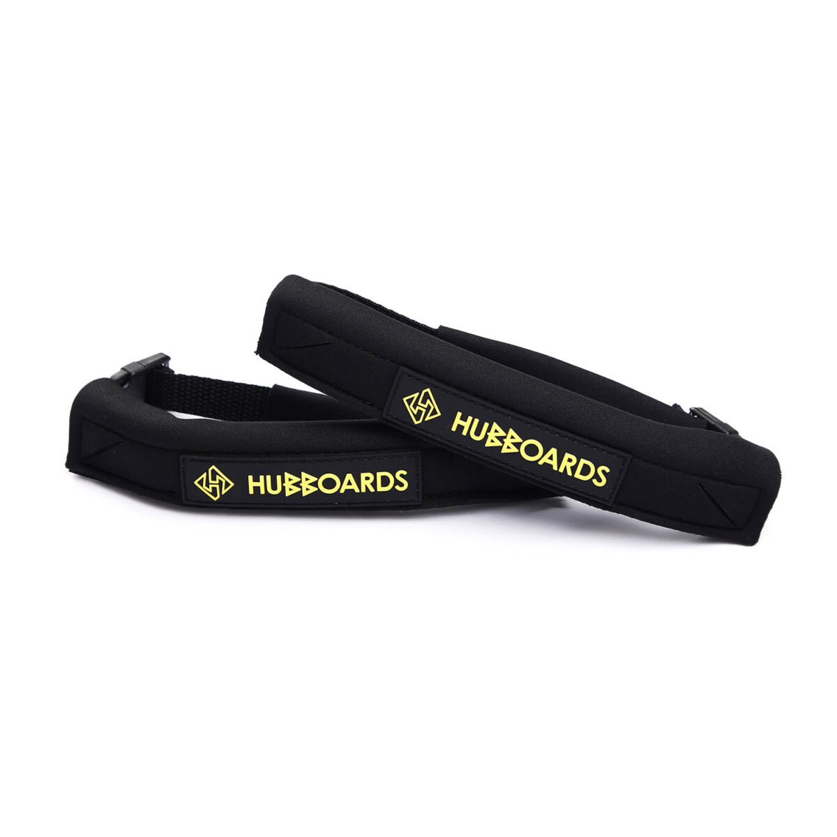 Seguro  de Aletas HUBB De Luxe Negro-logo Amarillo