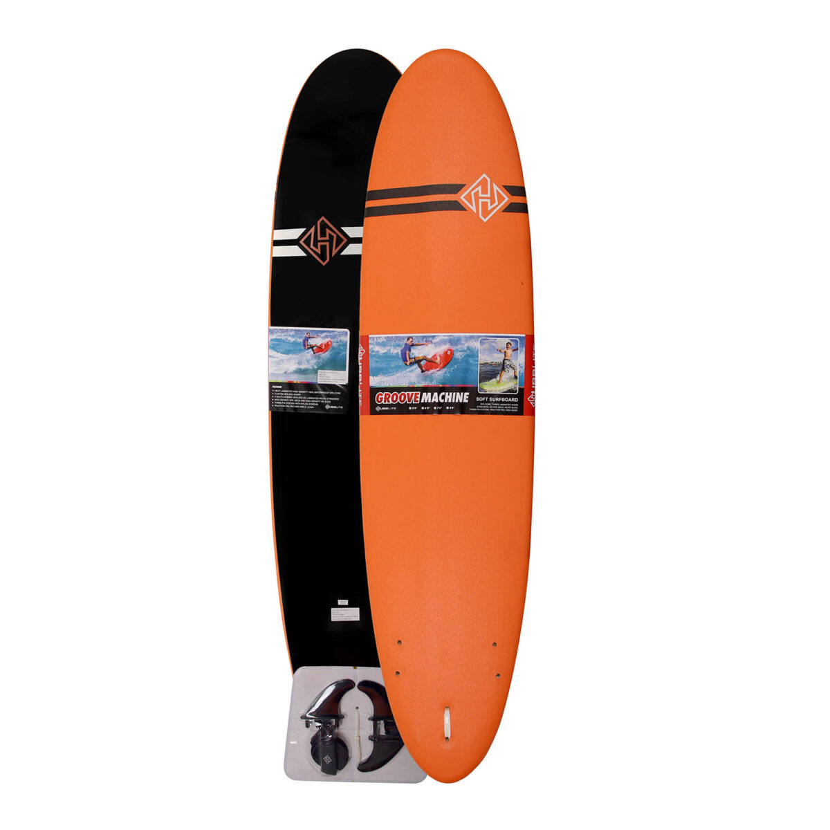 SoftBoard HUBB  7"6 Orange-Black
