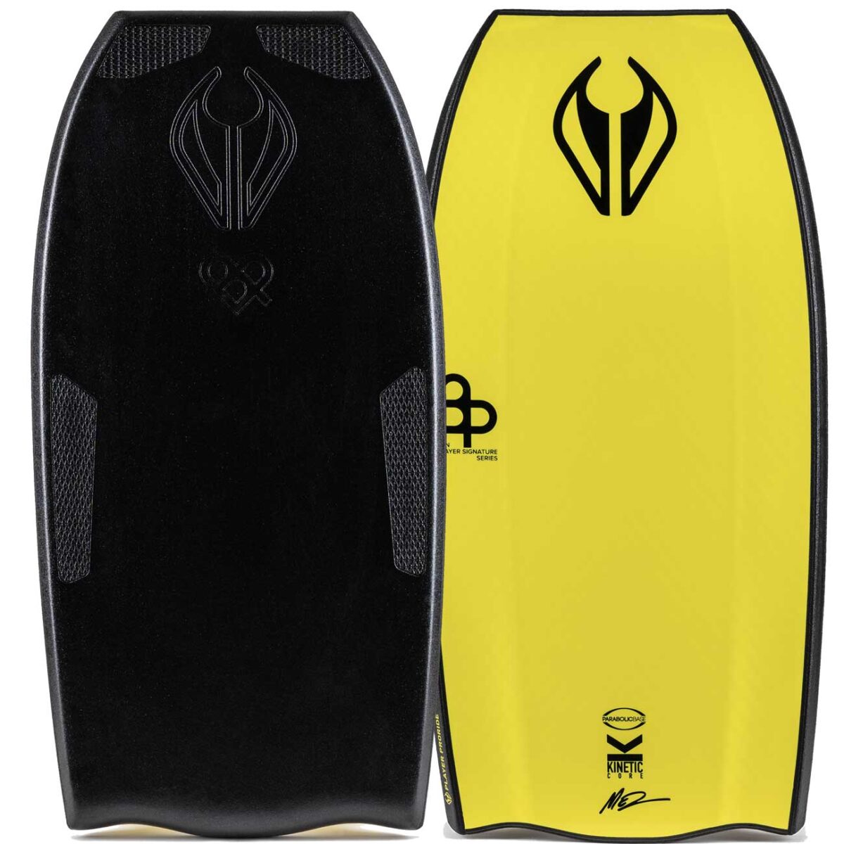Bodyboard PP NMD BEN PLAYER  PRORIDE  BAT GRIP TECH Black-Yellow