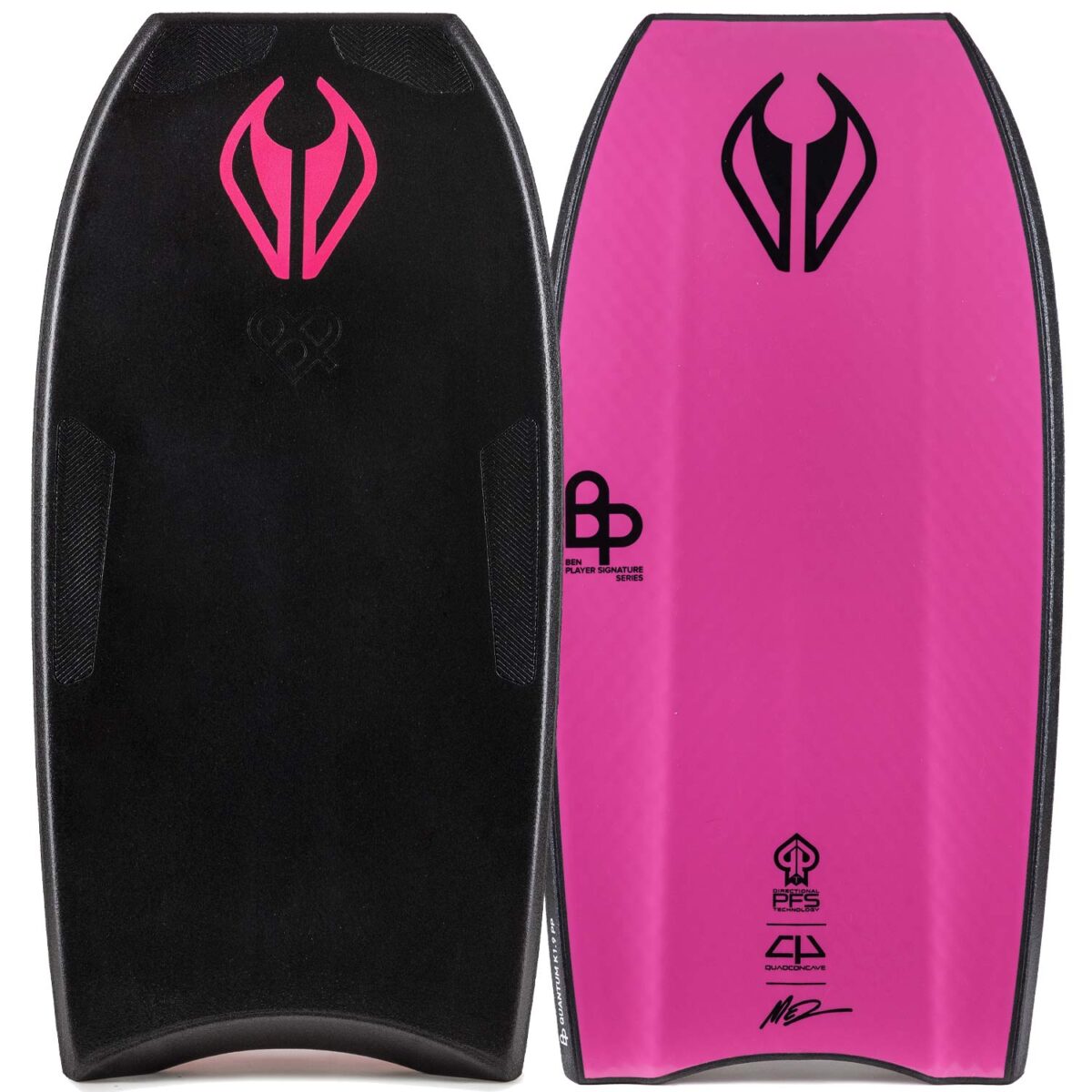 Bodyboard PP NMD Ben Player Quantum K19 Crescent Griptech Black - Pink