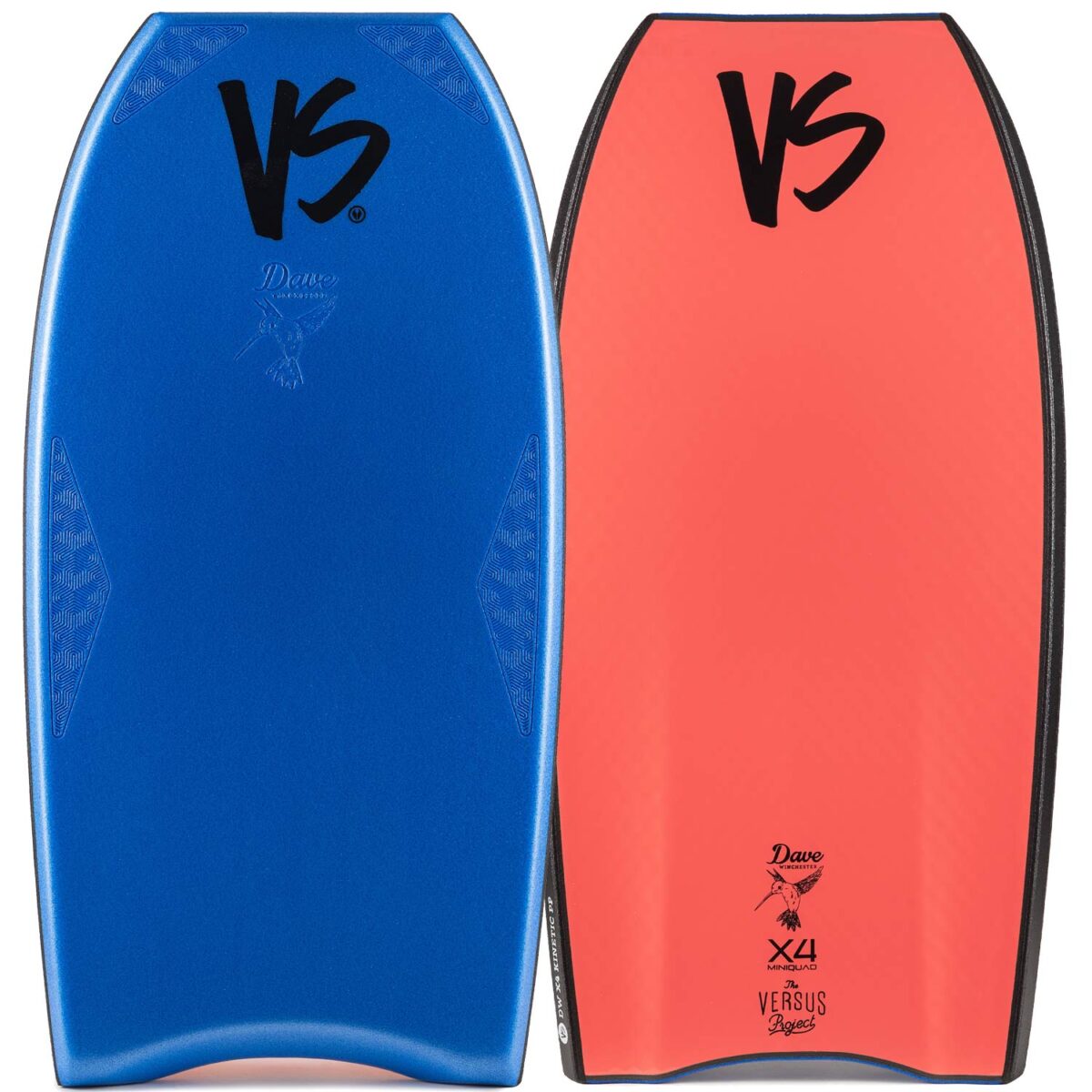 Bodyboard PP VS Dave Winchester K19 X4 MiniQuad Griptech Royal Blue - Coral Red