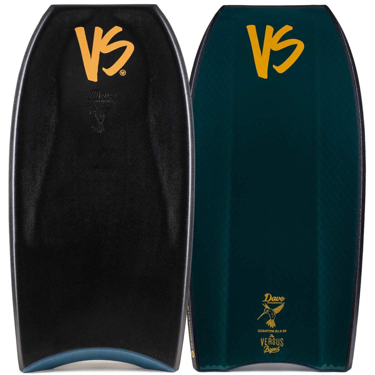 Bodyboard VS PP Dave Winchester Quantum k19 Crescent Tail Piece 3DC Black - Mallard Green