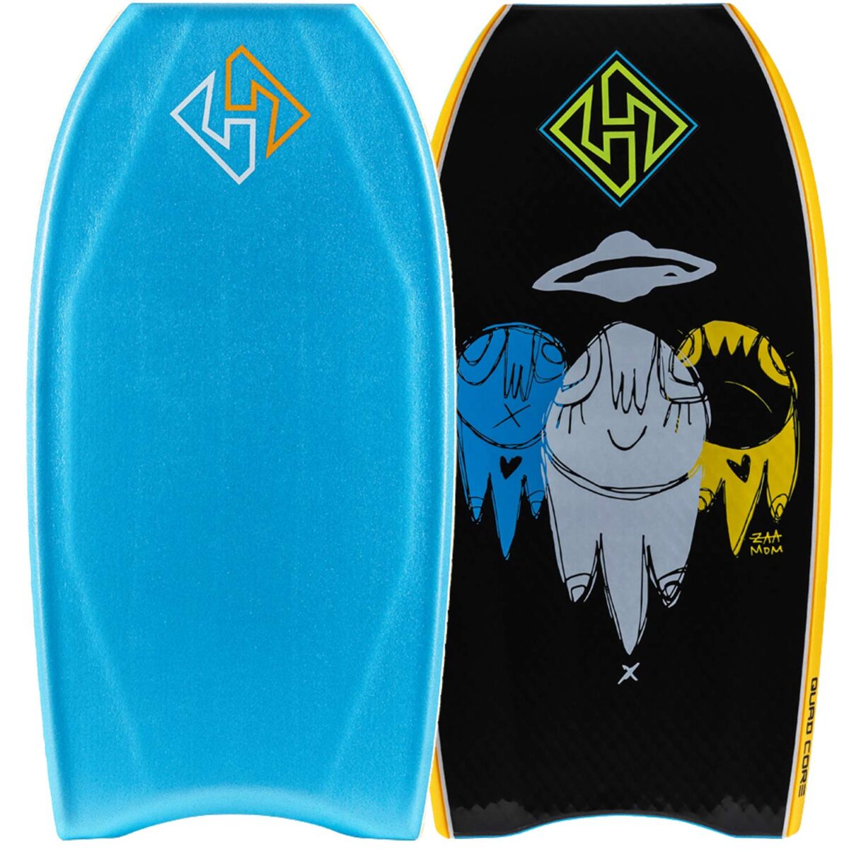 Bodyboard PP HUBB SCIFIVE QUAD CORE CT Aqua Blue - Black With Graphics