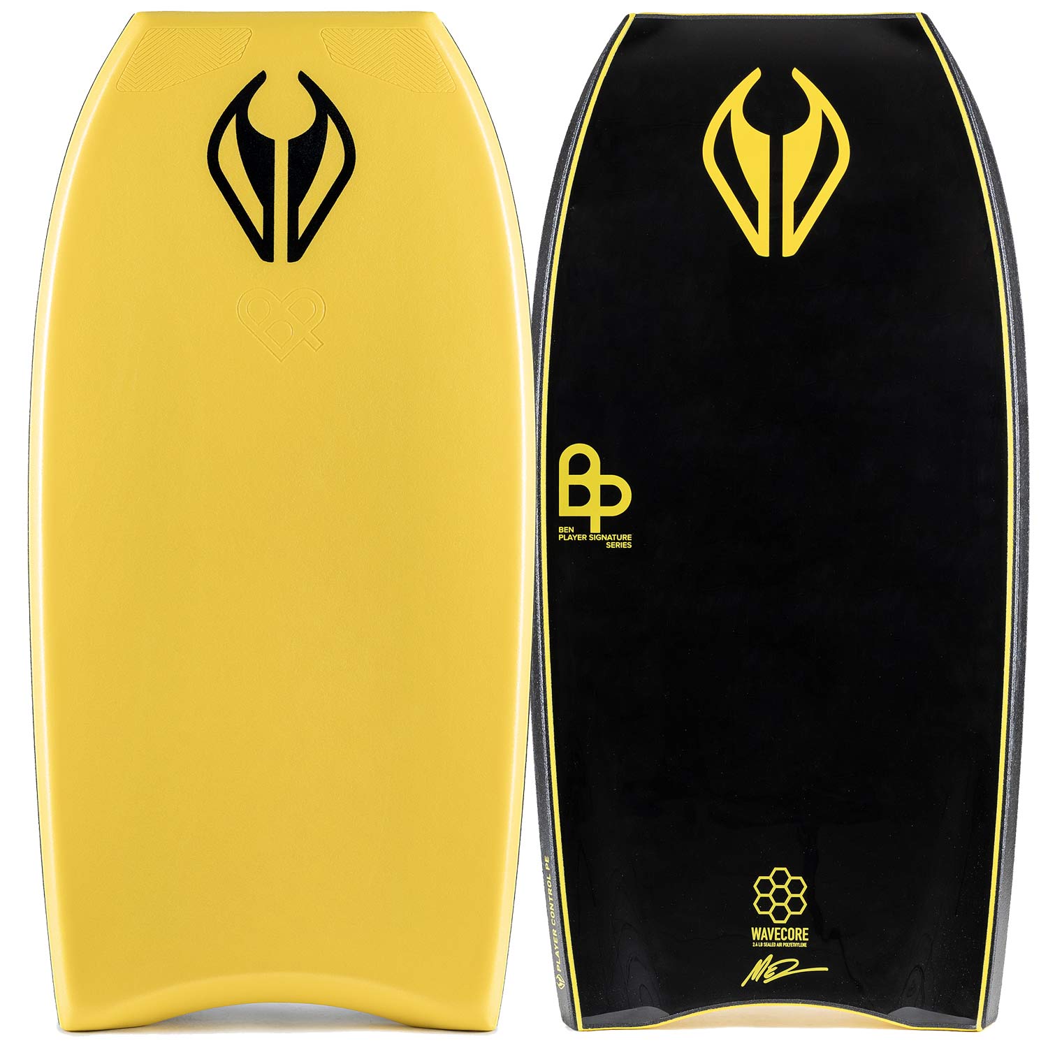 Bodyboard PE NMD BEN PLAYER CONTROL GRIPTECH Black - Yellow