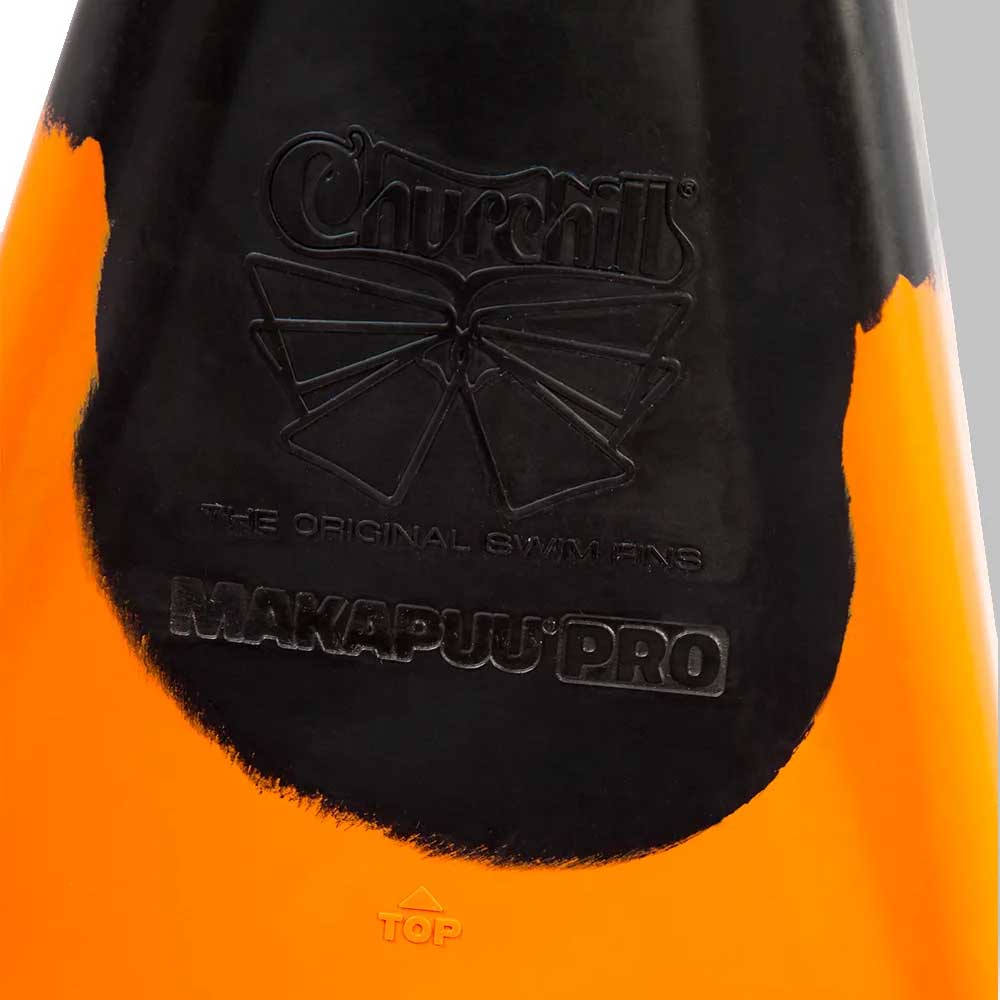 Aletas CHURCHILL PRO Black Orange Made in Malasya - Imagen 5