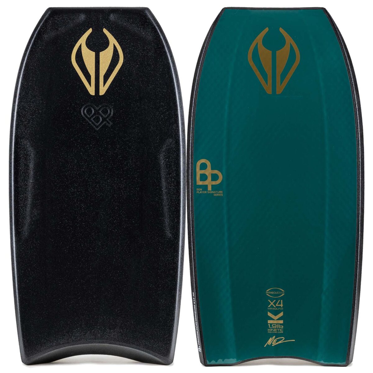 Bodyboard PP NMD Ben Player ProRide X4 MiniQuad K19 Crescent Black - Mallard Green