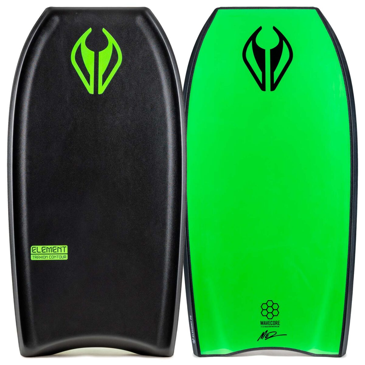 Bodyboard PE NMD ELEMENT Black - Bright Green