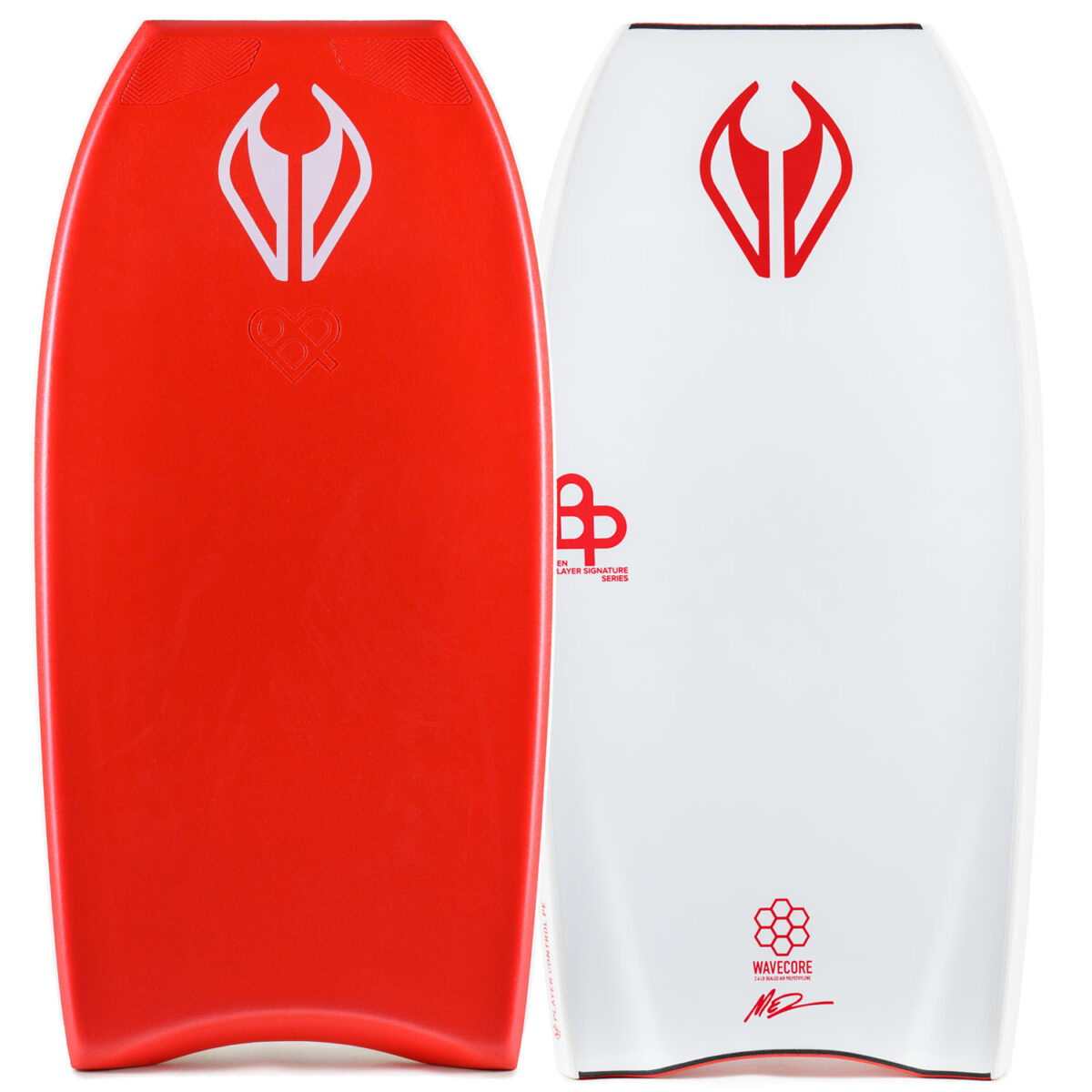 Bodyboard PE NMD BEN PLAYER CONTROL GRIPTECH Red - White