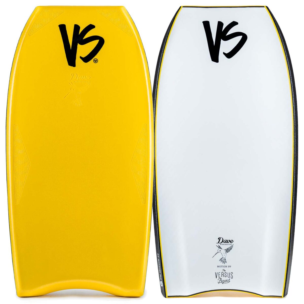Bodyboard PP VS DAVE WINCHESTER MOTION CT K19 MESH 2 STR GRIPTECH Yellow - White