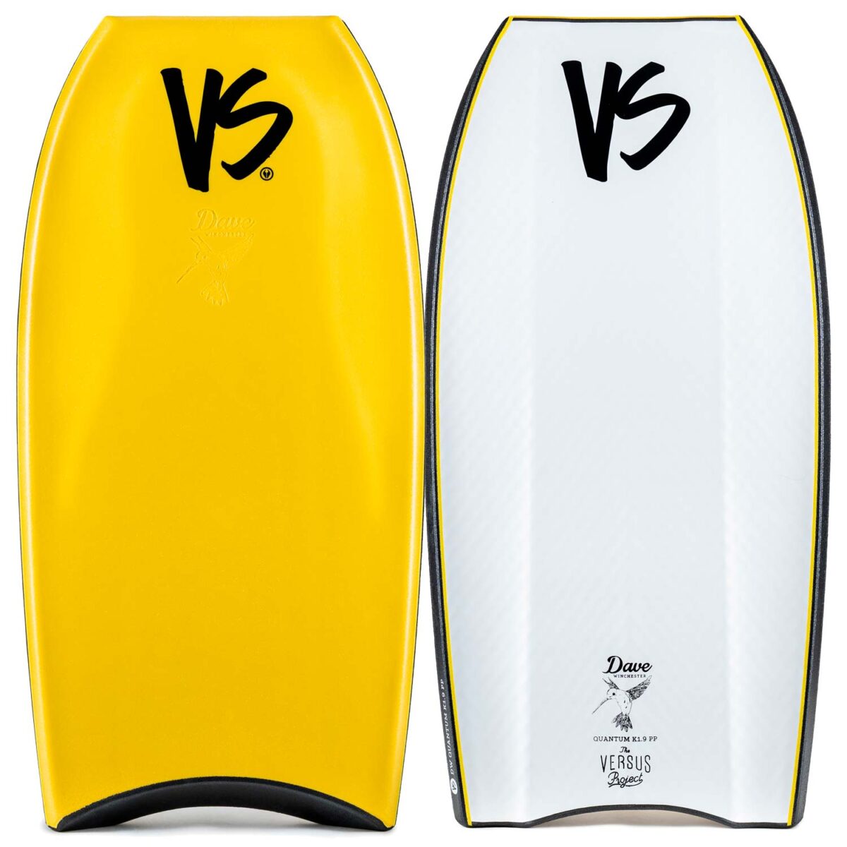 Bodyboard VS PP Dave Winchester Quantum k19 CT Tail Piece 3DC Yellow - White