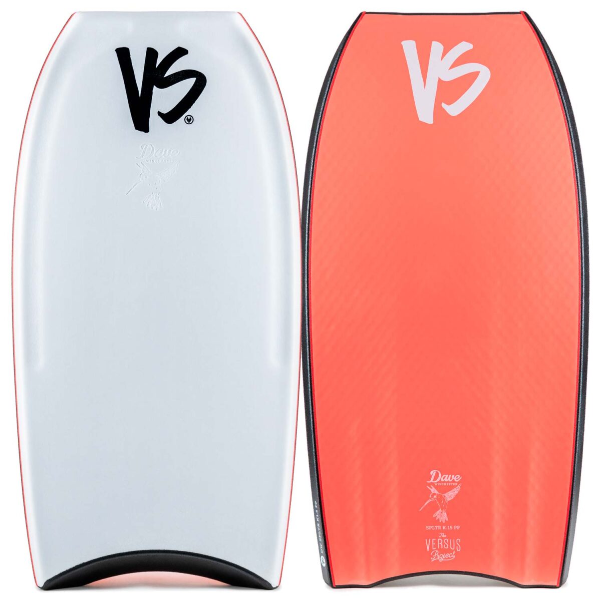 Bodyboard PP VS DAVE WINCHESTER SPLTR K15 MESH CT CONTOUR TP White - Coral Red