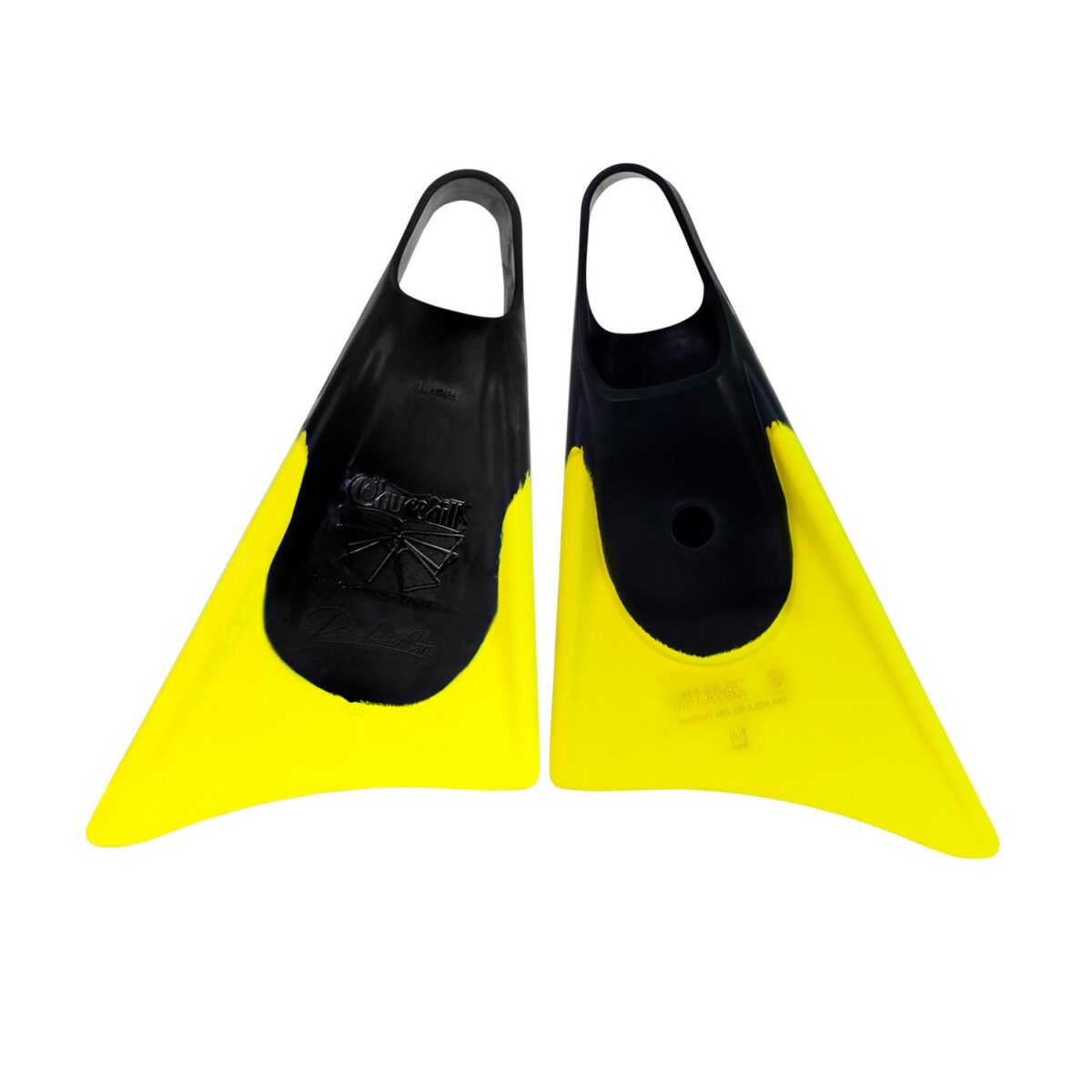 Aletas CHURCHILL Makapuu PLC Black - Yellow Made In Malasya